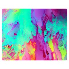 Fluid Background One Side Premium Plush Fleece Blanket (medium) by GardenOfOphir