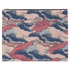 Waves Ocean Sea Water Pattern Rough Seas Cosmetic Bag (xxxl) by Pakemis