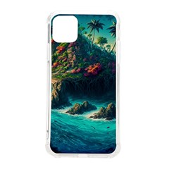 Tropical Island Paradise Ocean Sea Palm Trees Iphone 11 Pro Max 6 5 Inch Tpu Uv Print Case by Pakemis