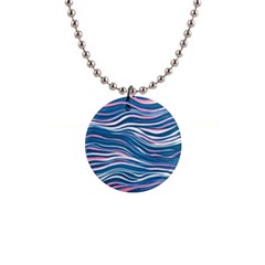 Modern Fluid Art 1  Button Necklace by GardenOfOphir