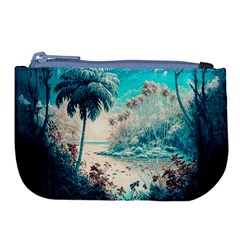 Tropical Winter Tropical Winter Landscape Large Coin Purse by Pakemis