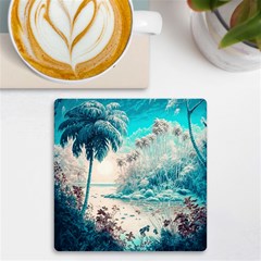 Tropical Winter Tropical Winter Landscape Uv Print Square Tile Coaster  by Pakemis