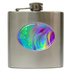 Fluid Art - Artistic And Colorful Hip Flask (6 Oz) by GardenOfOphir