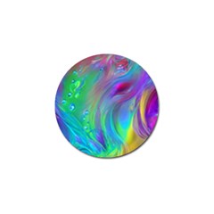 Fluid Art - Artistic And Colorful Golf Ball Marker by GardenOfOphir