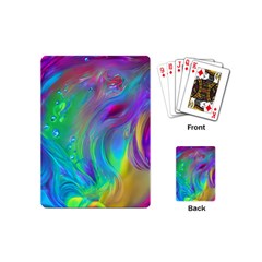 Fluid Art - Artistic And Colorful Playing Cards Single Design (mini) by GardenOfOphir