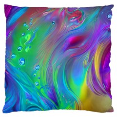 Fluid Art - Artistic And Colorful Standard Premium Plush Fleece Cushion Case (one Side) by GardenOfOphir