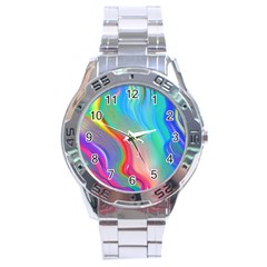 Fluid Art - Contemporary And Flowy Stainless Steel Analogue Watch by GardenOfOphir