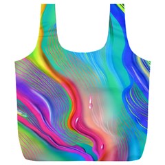 Fluid Art - Contemporary And Flowy Full Print Recycle Bag (xxxl) by GardenOfOphir