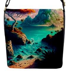 Tropical Paradise Beach Ocean Shore Sea Fantasy Flap Closure Messenger Bag (s) by Pakemis
