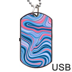 Fluid Art - Abstract And Modern Dog Tag Usb Flash (one Side) by GardenOfOphir