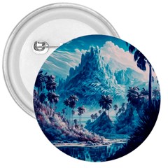 Tropical Winter Fantasy Landscape Paradise 3  Buttons by Pakemis