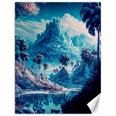 Tropical Winter Fantasy Landscape Paradise Canvas 12  X 16  by Pakemis