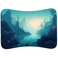 Ai Generated River Forest Woods Outdoors Velour Seat Head Rest Cushion