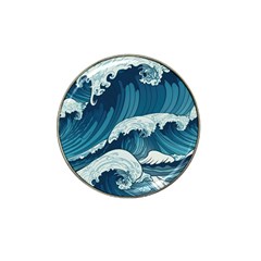 Waves Ocean Sea Pattern Water Tsunami Rough Seas Hat Clip Ball Marker