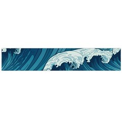 Waves Ocean Sea Pattern Water Tsunami Rough Seas Large Premium Plush Fleece Scarf 