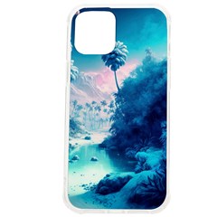 Tropical Winter Frozen Snow Paradise Palm Trees Iphone 12 Pro Max Tpu Uv Print Case by Pakemis