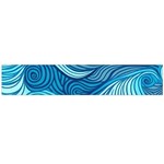 Ocean Waves Sea Abstract Pattern Water Blue Large Premium Plush Fleece Scarf  Front