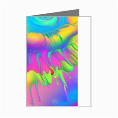 Liquid Art Pattern - Fluid Art - Marble Art - Liquid Background Mini Greeting Card by GardenOfOphir