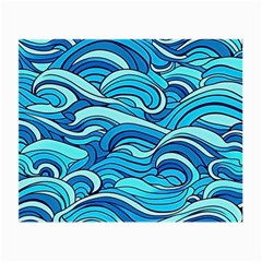 Pattern Ocean Waves Blue Nature Sea Abstract Small Glasses Cloth (2 Sides) by Pakemis