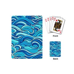 Pattern Ocean Waves Blue Nature Sea Abstract Playing Cards Single Design (mini) by Pakemis
