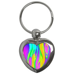 Fluid Background - Fluid Artist - Liquid - Fluid - Trendy Key Chain (heart) by GardenOfOphir