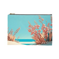 Beach Ocean Flowers Floral Flora Plants Vacation Cosmetic Bag (large) by Pakemis