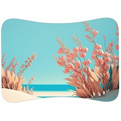 Beach Ocean Flowers Floral Flora Plants Vacation Velour Seat Head Rest Cushion