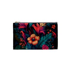 Tropical Flowers Floral Floral Pattern Pattern Cosmetic Bag (small) by Pakemis