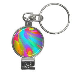 Curvy Contemporary - Flow - Modern - Contemporary Art - Beautiful Nail Clippers Key Chain