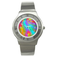 Curvy Contemporary - Flow - Modern - Contemporary Art - Beautiful Stainless Steel Watch by GardenOfOphir