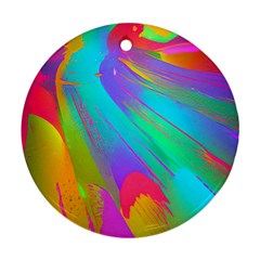 Curvy Contemporary - Flow - Modern - Contemporary Art - Beautiful Round Ornament (Two Sides)