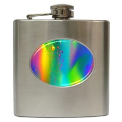 Liquid Shapes - Fluid Arts - Watercolor - Abstract Backgrounds Hip Flask (6 Oz) by GardenOfOphir