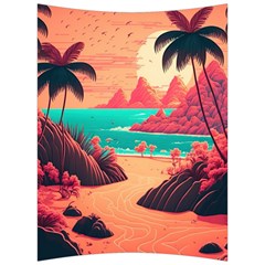 Tropical Beach Sea Jungle Ocean Landscape Back Support Cushion