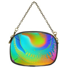 Contemporary Fluid Art Pattern In Bright Colors Chain Purse (one Side) by GardenOfOphir