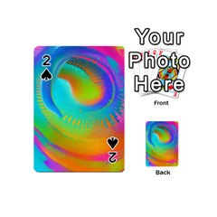 Contemporary Fluid Art Pattern In Bright Colors Playing Cards 54 Designs (mini) by GardenOfOphir