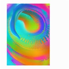 Contemporary Fluid Art Pattern In Bright Colors Small Garden Flag (two Sides) by GardenOfOphir