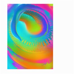 Contemporary Fluid Art Pattern In Bright Colors Large Garden Flag (two Sides) by GardenOfOphir