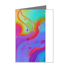 Beautiful Fluid Shapes In A Flowing Background Mini Greeting Card by GardenOfOphir