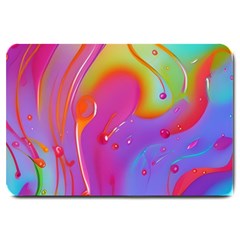 Beautiful Fluid Shapes In A Flowing Background Large Doormat by GardenOfOphir