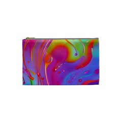 Beautiful Fluid Shapes In A Flowing Background Cosmetic Bag (small) by GardenOfOphir