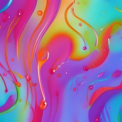 Beautiful Fluid Shapes In A Flowing Background Play Mat (square) by GardenOfOphir