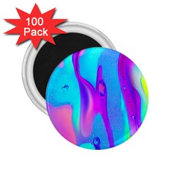 Colorful Abstract Fluid Art Pattern 2 25  Magnets (100 Pack)  by GardenOfOphir