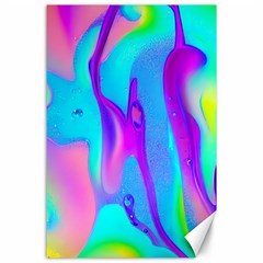 Colorful Abstract Fluid Art Pattern Canvas 24  X 36  by GardenOfOphir