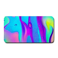 Colorful Abstract Fluid Art Pattern Medium Bar Mat by GardenOfOphir