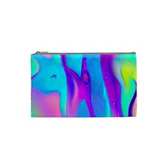 Colorful Abstract Fluid Art Pattern Cosmetic Bag (small) by GardenOfOphir