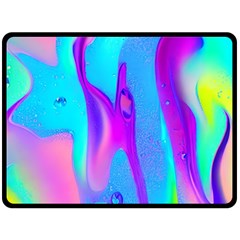 Colorful Abstract Fluid Art Pattern One Side Fleece Blanket (large) by GardenOfOphir