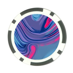 Liquid Art Pattern - Fluid Art Poker Chip Card Guard by GardenOfOphir