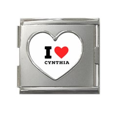 I Love Cynthia Mega Link Heart Italian Charm (18mm) by ilovewhateva