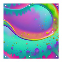 Liquid Art Pattern - Fluid Background Banner And Sign 3  X 3  by GardenOfOphir