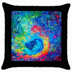 Liquid Art Pattern - Fluid Art Throw Pillow Case (black)